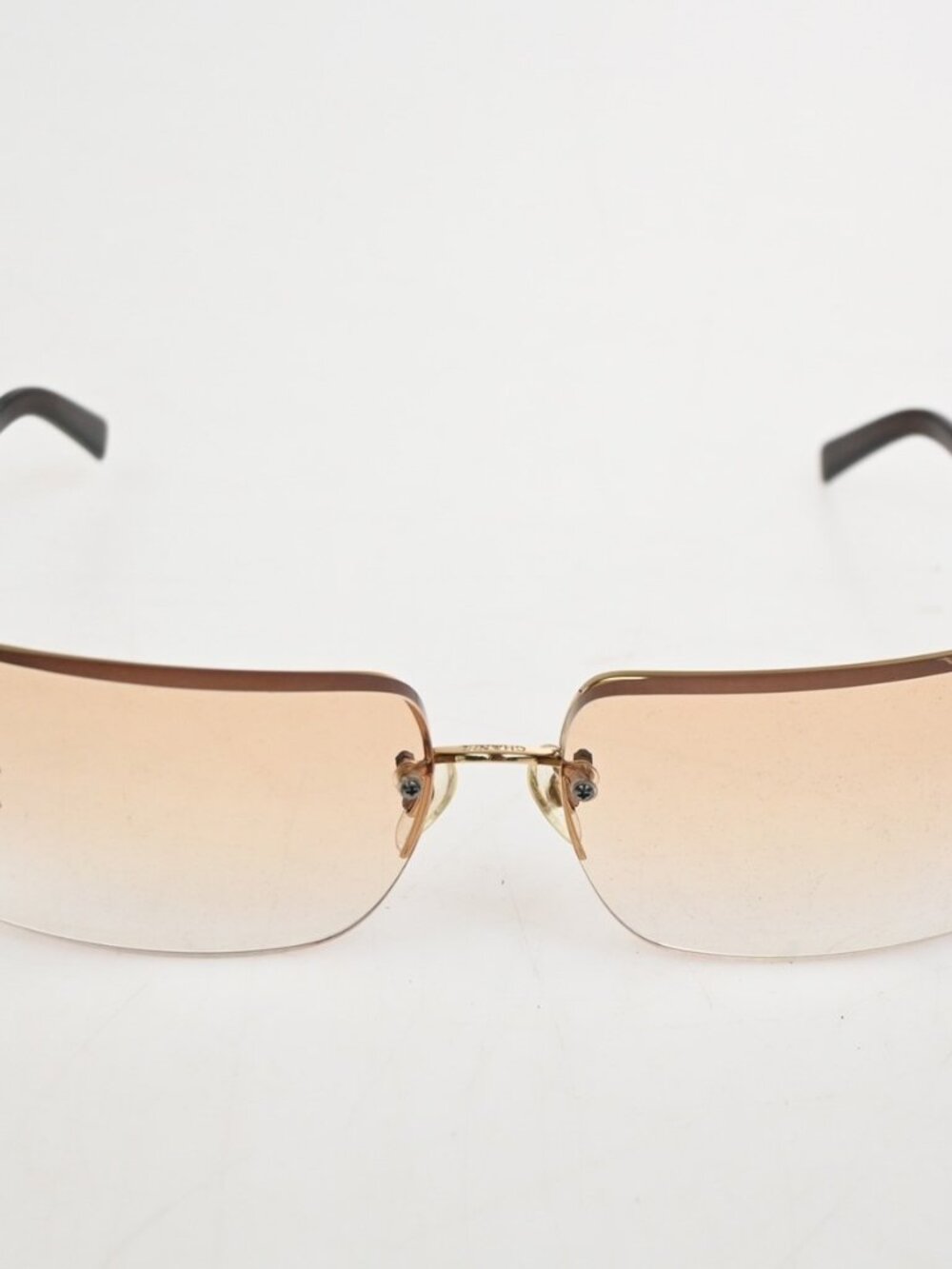 CHANEL CC Logo Rhinestone Rimless Sunglasses 4092-B Plastic Metal GHW 63RL930 - Picture 4 of 16